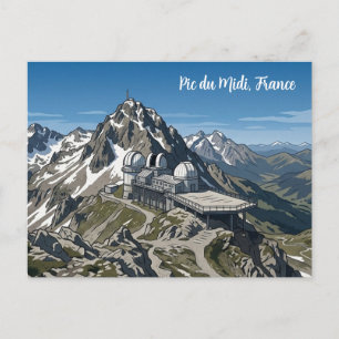 Postal de viaje a Pic du Midi Francia
