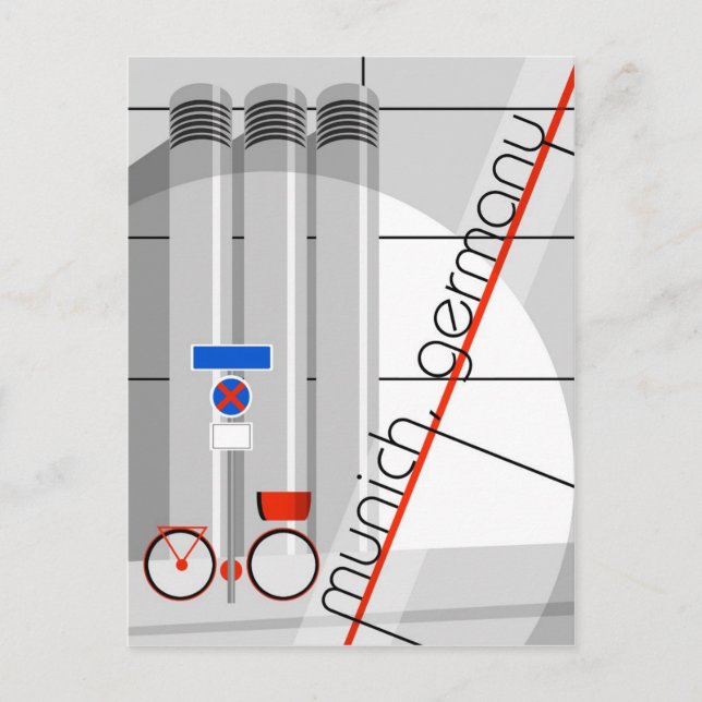 Postal de viaje Bauhaus Munich Alemania (Anverso)