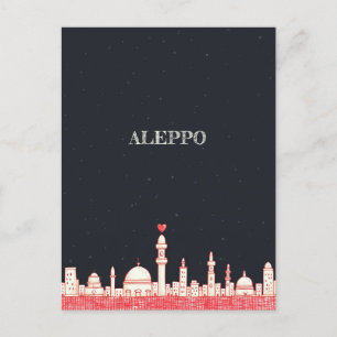 Postal de viaje de Alepo Siria