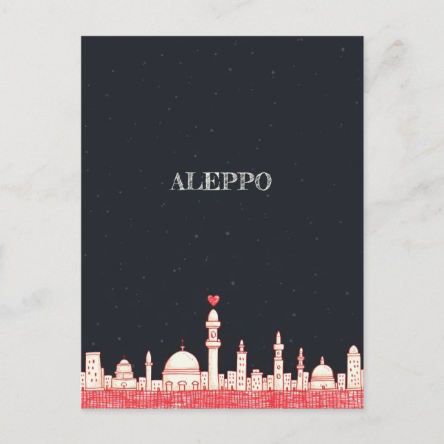 Postal de viaje de Alepo Siria (Anverso)