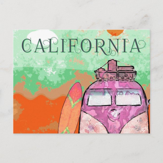 Postal de viaje de California (Anverso)