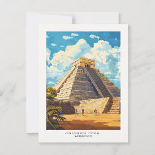 Postal de viaje de Chichén Itza México