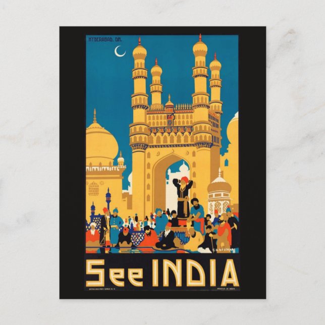 Postal de viaje de India (Anverso)