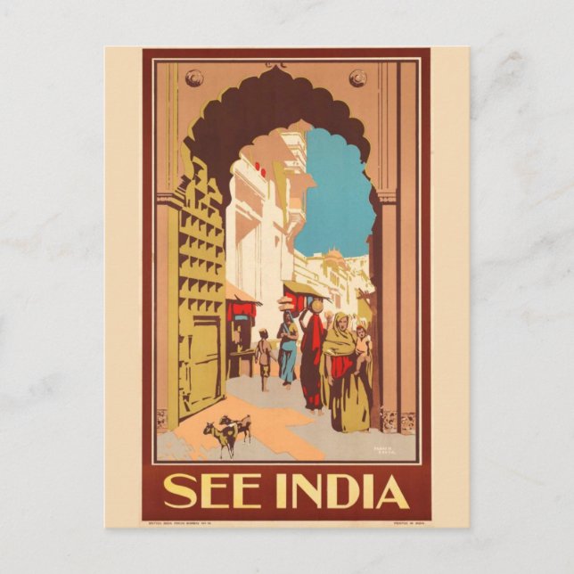 Postal de viaje de India (Anverso)