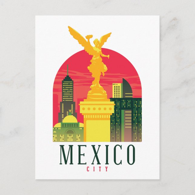 Postal de viaje de la Ciudad de México (Anverso)