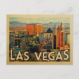 Postal de viaje de la tarjeta postal de Las Vegas