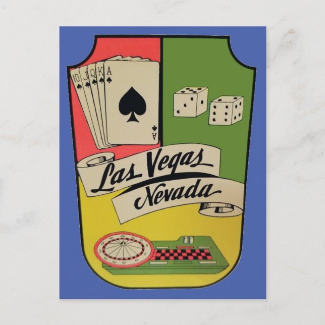 Postal de viaje de las Vegas, Nevada (Anverso)