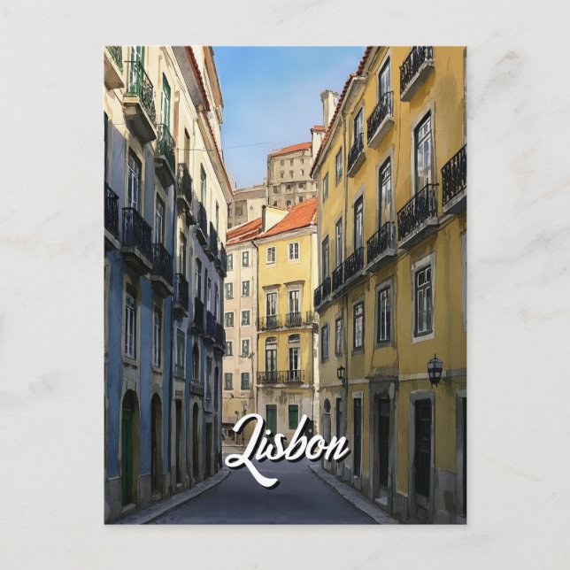 postal de viaje de Lisboa (Anverso)