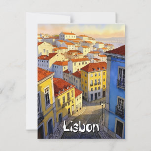 postal de viaje de Lisboa