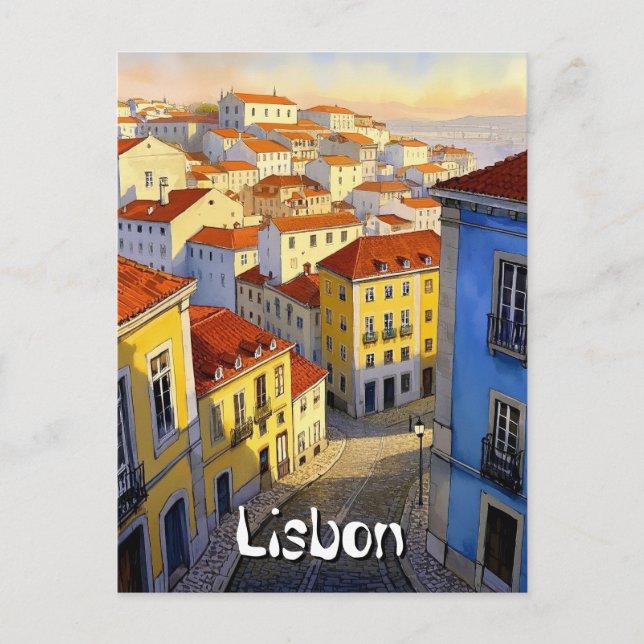 postal de viaje de Lisboa (Anverso)