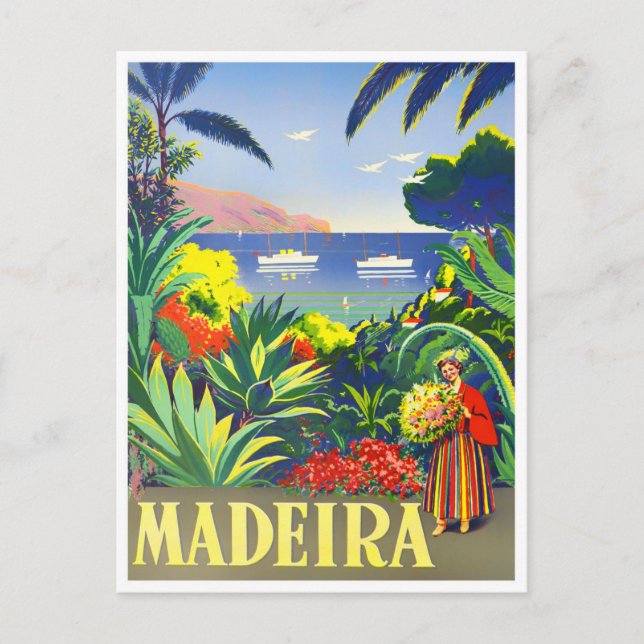 Postal de viaje de Madeira (Anverso)