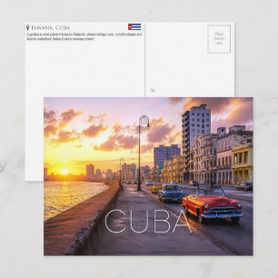 Postal de viaje de Malecón, La Habana, Cuba