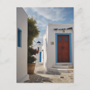 Postal de viaje de Mykonos Grecia