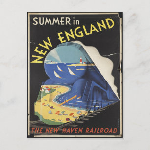 Postal de viaje de Nueva Inglaterra