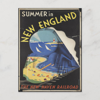 Postal de viaje de Nueva Inglaterra