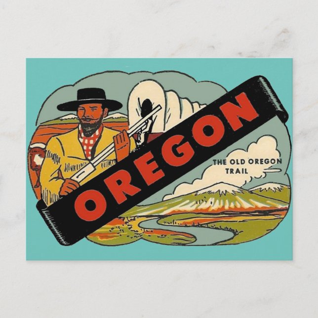 Postal de viaje de Oregon Trail (Anverso)