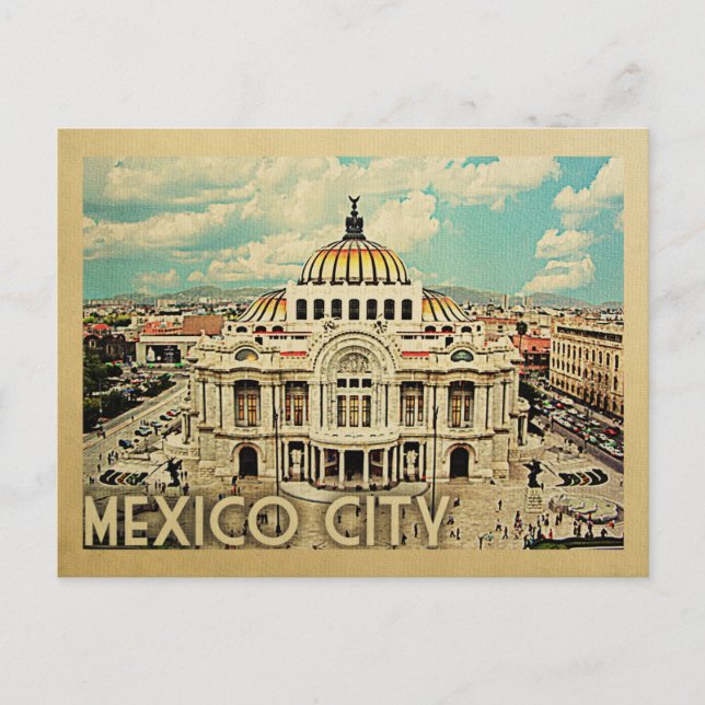 Postal de viaje de postal de la Ciudad de México (Anverso)