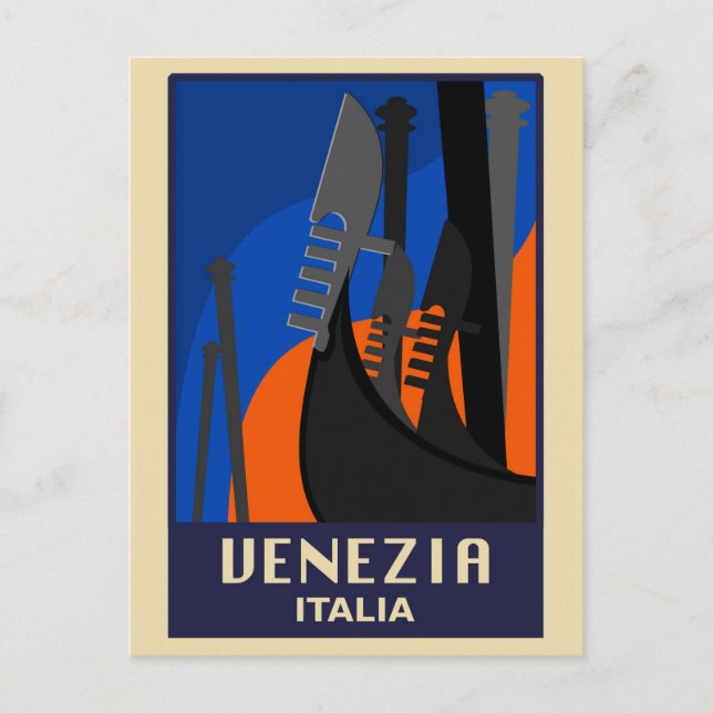 Postal de viaje de Venecia, Italia (Anverso)