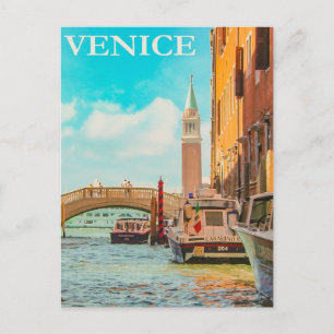 Postal de viaje de Venecia, Italia