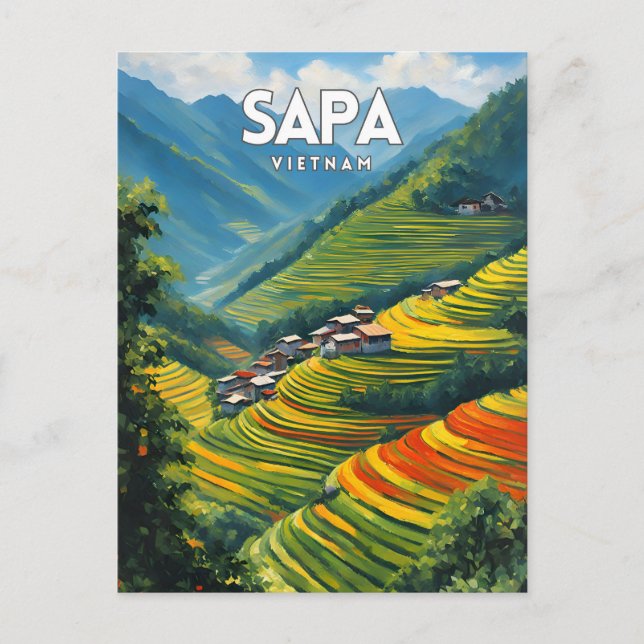 Postal de viaje de Vietnam de Sapa (Anverso)