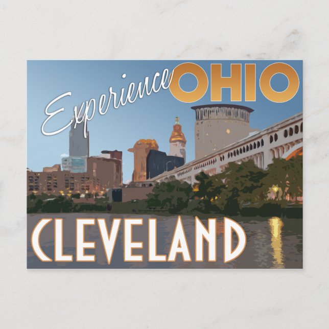 Postal de viaje de Vintage de Cleveland Ohio (Anverso)
