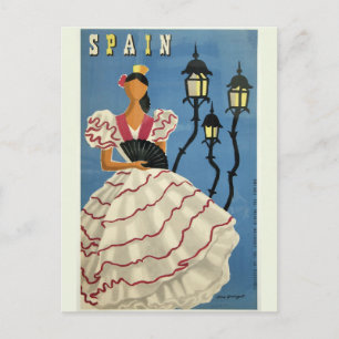 postal de viaje de Vintage de SPAIN