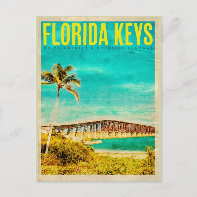 Postal de viaje de Vintage Florida Keys (Anverso)