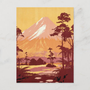 Postal de viaje del Monte Vintage Egmont New Zeala