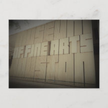 postal de viaje del Museo de Bellas Artes Houston 