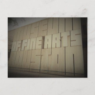 postal de viaje del Museo de Bellas Artes Houston 