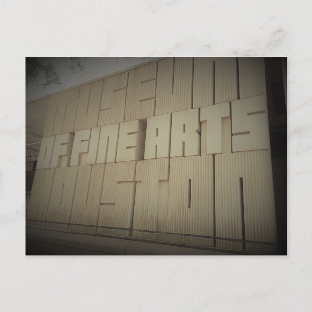 postal de viaje del Museo de Bellas Artes Houston  (Anverso)