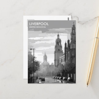 Postal de viaje del Reino Unido Liverpool