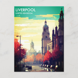 Postal de viaje del Reino Unido Liverpool
