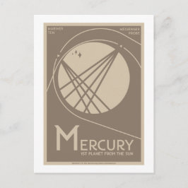 Postal de viaje espacial - Mercurio