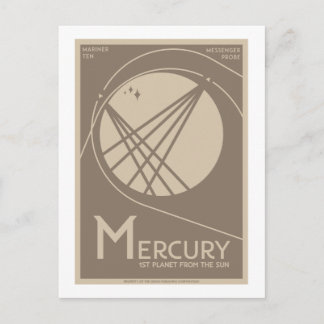 Postal de viaje espacial - Mercurio