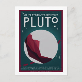 Postal de viaje espacial - Plutón