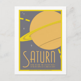 Postal de viaje espacial - Saturno