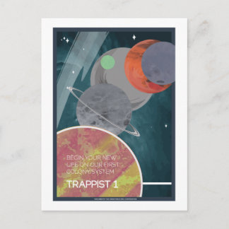 Postal de viaje espacial - Trapista 1