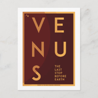 Postal de viaje espacial - Venus