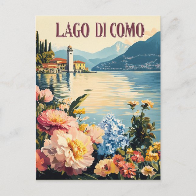 Postal de viaje Lago Di Como (Anverso)