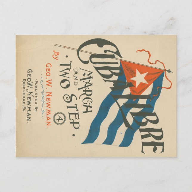 Postal de viaje libre Cuba vintage (Anverso)