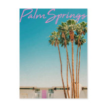 Postal de viaje Palm Springs de estilo vintage