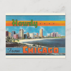 Postal de viaje para la época de Chicago