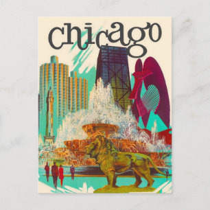 Postal de viaje para la época de Chicago