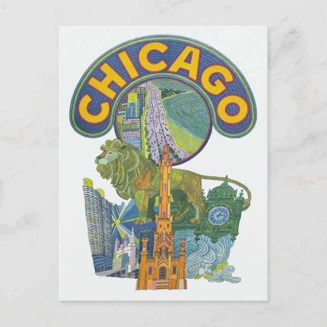 Postal de viaje para la época de Chicago (Anverso)