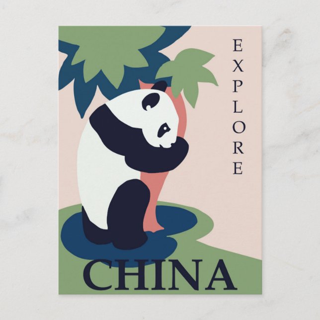 Postal de viaje para la época de Panda de China (Anverso)