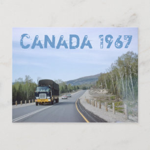 Postal de viaje por carretera de Canadá 1962