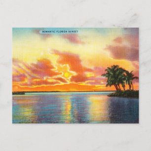 Postal de viaje romántico de Florida Sunset