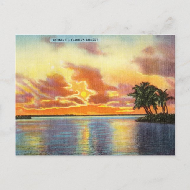 Postal de viaje romántico de Florida Sunset (Anverso)