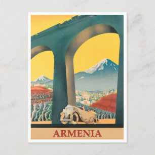 Postal de viaje vintage de Armenia